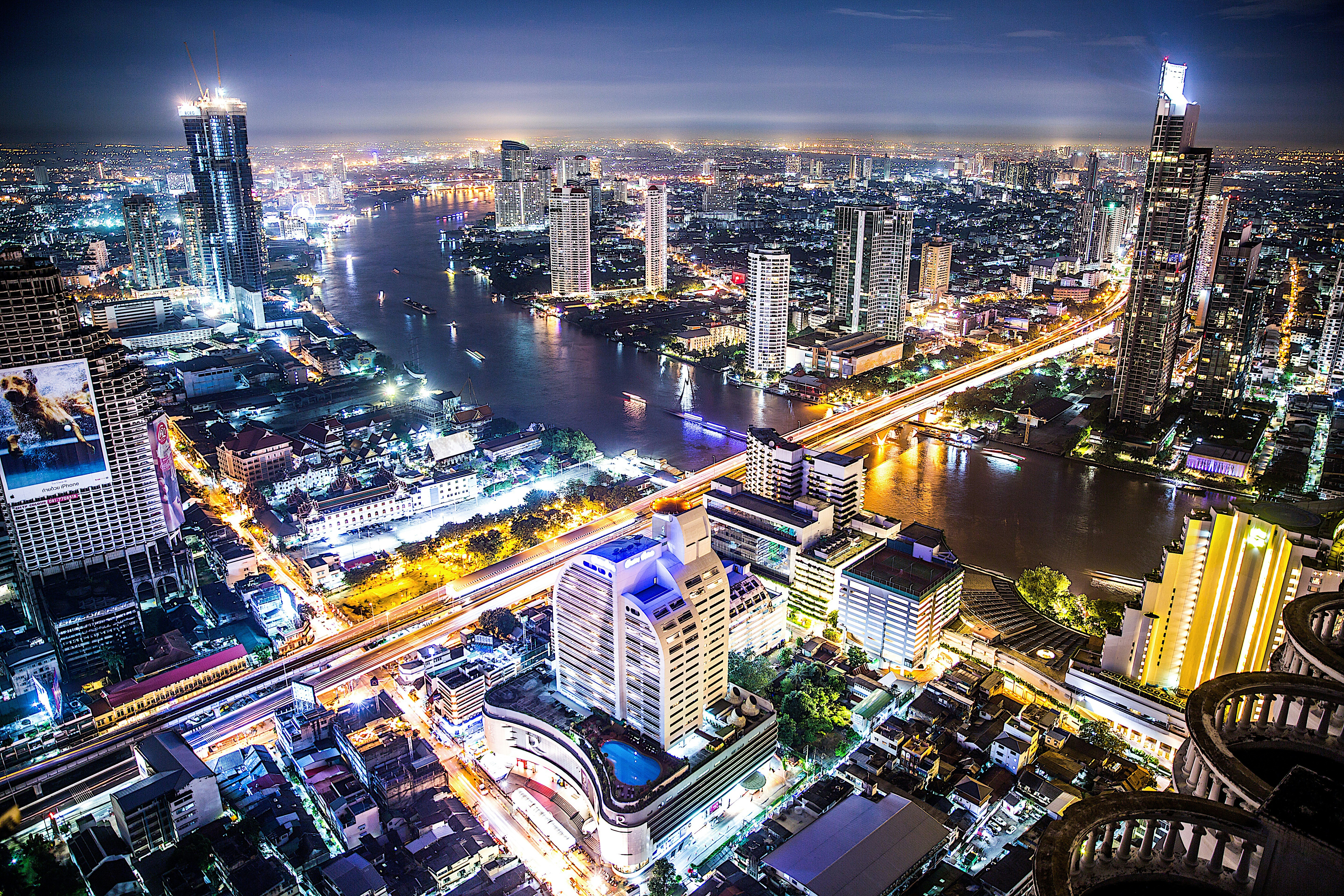 Picture of the Bangkok skyline shot from the location where they filmed The Hangover movie.